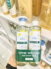 KLORANE - Sữa tắm Pháp dành cho trẻ sơ sinh 500ml (x2)