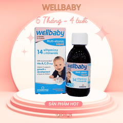 WELLBABY MULTI-VITAMIN LIQUID Siro vitamin và khoáng chất cho trẻ 150ml