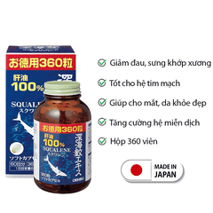 SQUALENE ORIHIRO Viên uống dầu gan cá mập (360 viên)