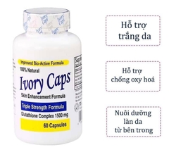Viên Uống Trắng Da Giảm Nám, Tàn Nhang Ivory Caps Bổ Sung Glutathione