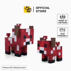 Mô Hình Gỗ Bò Nấm Minecraft Mooshroom