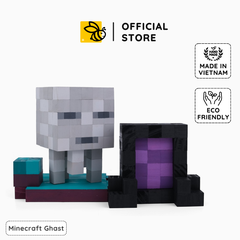 Mô Hình Gỗ Minecraft Ghast (Art Toy)