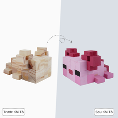 (DIY) Kit Tô Màu Minecraft Axolotl (size s)
