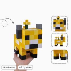 Mô Hình Gỗ Minecraft Moo Bloom Vàng (Art Toy)