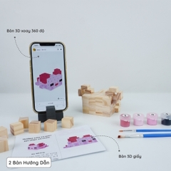 (DIY) Kit Tô Màu Minecraft Axolotl (size s)