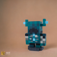 Mô Hình Gỗ Minecraft Warden (Art Toy)
