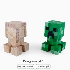 Mô Hình Gỗ Creeper Minecraft