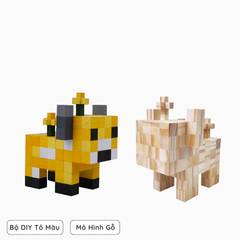 Mô Hình Gỗ Bò Hoa Minecraft MooBloom