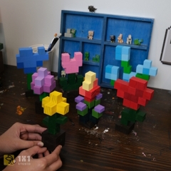Mô Hình Gỗ Hoa Cúc & Anh Túc