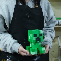 Mô Hình Gỗ Creeper Minecraft