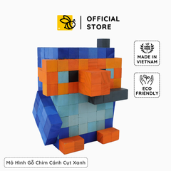 Mô Hình Gỗ Chim Cánh Cụt Xanh (Art Toy)