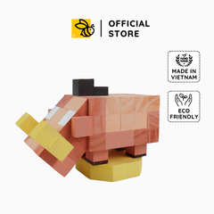 Mô Hình Gỗ Minecraft Hoglin Lợn Rừng (s)
