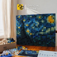 Kit Tự Làm Tranh Pixel Gỗ Starry Night (Blur)