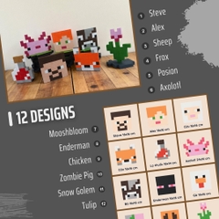 p4. Kit Tự Làm 2 Tranh Frame Minecraft Treo Tường / Wall decor 2cm