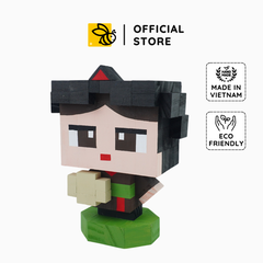 Mô Hình Gỗ Cô Gái Quan Họ