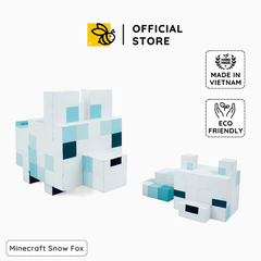 Mô Hình Gỗ Cáo Tuyết Minecraft Snow Fox