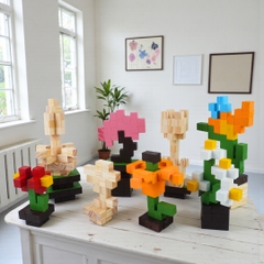 p5. KIT Tự Làm 6 Mô Hình Hoa Gỗ 2cm (40 Mẫu)