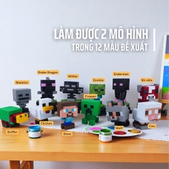 KIT Tự Làm 2 Mô Hình Nhân Vật Minecraft (A2)