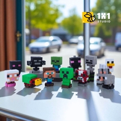 KIT Tự Làm 4 Mô Hình Minecraft (Thu Nhỏ)