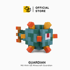 Mô Hình Gỗ Minecraft Guardian Xanh (Art Toy)