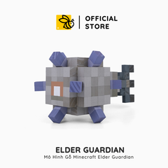 Mô Hình Gỗ Minecraft Guardian Xám (Art Toy)