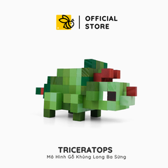 Mô Hình Gỗ Khủng Long Ba Sừng Dinosaur Triceratops