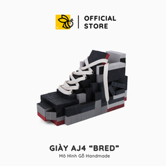 Mô Hình Gỗ Giày AJ4 Bred