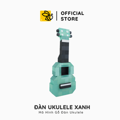 Mô Hình Gỗ Đàn Ukulele Xanh (Art Toy)
