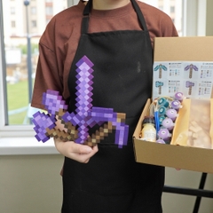 p1. Bộ Chế Tạo 4 Trang Bị Minecraft Thu Nhỏ (1cm)