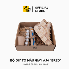 Mô Hình Gỗ Giày AJ4 Bred