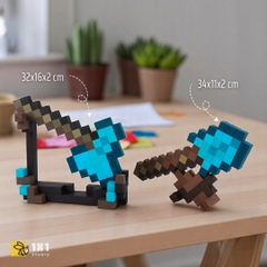 Bộ Lắp Ghép & Tô Màu Kim Cương Kiếm, Cuốc, Rìu, Xẻng *PLUS (STEAM)