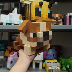 Mô Hình Gỗ Chó Bulldog Nâu Nhạt (Art Toy)
