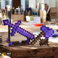 Bộ Lắp Ghép & Tô Màu Nether Kiếm, Cuốc, Rìu, Xẻng *PLUS (STEAM)