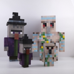 Mô Hình Gỗ Bigsize Minecraft Witch (Art Toy)