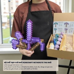 p1. Bộ Chế Tạo 4 Trang Bị Minecraft Thu Nhỏ (1cm)