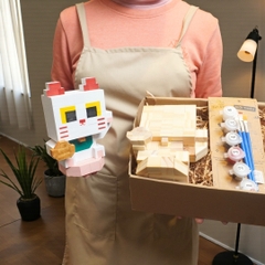 p5 - Mô Hình Gỗ Mèo Thần Tài Maneki-neko