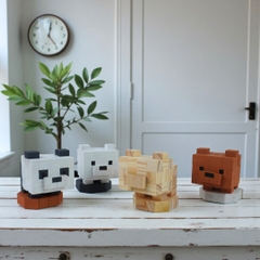 p9 - Mô Hình Gỗ Gấu Nâu Grizzly (We bare bear)