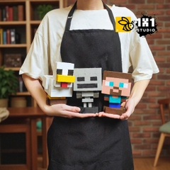 KIT Tự Làm 2 Mô Hình Nhân Vật Minecraft (A2)