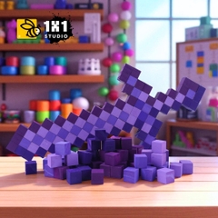 Bộ Lắp Ghép Trang Bị Minecraft Netherite (4 Mẫu)
