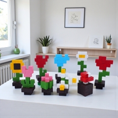 p5. KIT Tự Làm 10 Mô Hình Hoa Gỗ THU NHỎ 1cm (40 mẫu)