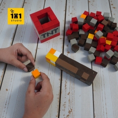 p3. Bộ Lắp Ghép Minecraft Đuốc Và Khối TNT (X5)