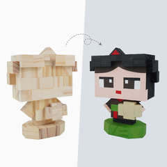 (DIY) Kit Tô Màu Mô Hình Cô Gái Quan Họ