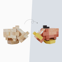 (DIY) Kit Tô Màu Mô Hình Minecraft Hoglin Lợn Rừng (s)