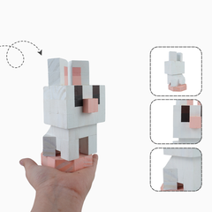 Mô Hình Gỗ Minecraft Rabbit Thỏ (s)