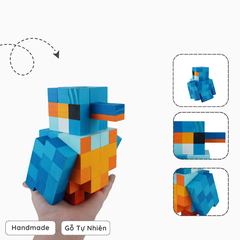 Mô Hình Gỗ Chim kingfisher (Art Toy)