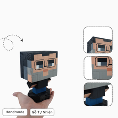 Mô Hình Gỗ Steve Jobs (size s)