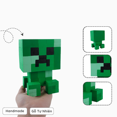 Mô Hình Gỗ Minecraft Creeper (size s)