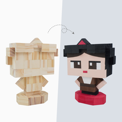 (DIY) Kit Tô Màu Mô Hình Cô Gái Mặc Áo Tứ Thân