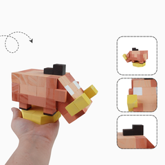 Mô Hình Gỗ Minecraft Hoglin Lợn Rừng (s)