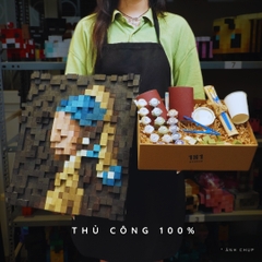 Tranh Pixel Girl with a Pearl Earring (Blur)